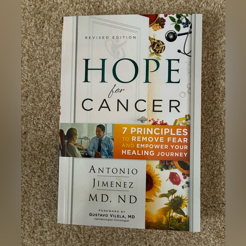 Hope for Cancer Book with Multicolor Design Antonio Jimenez MD